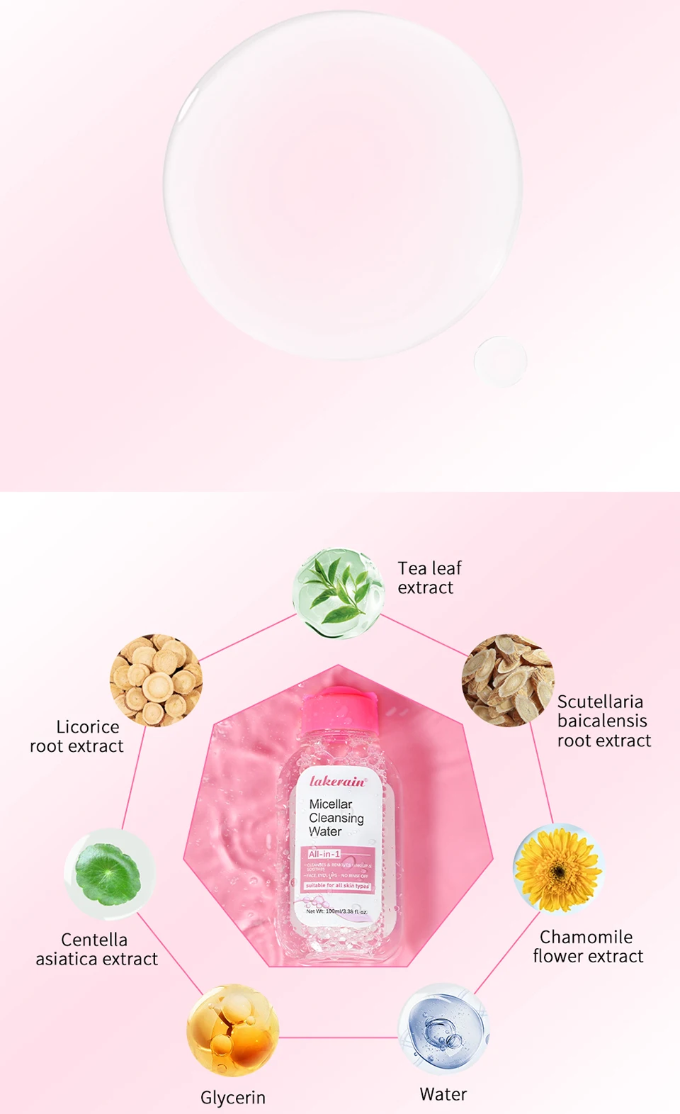 100ml Garnier Micellar Water Hydrating Facial Cleanser Deep Makeup Remover Cleaning Water Refresh Hydrate Cleansing Face Skin