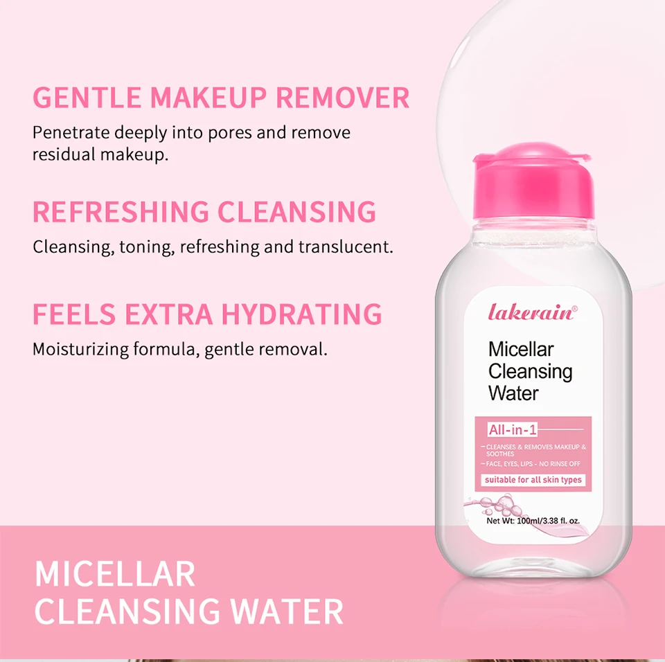 100ml Garnier Micellar Water Hydrating Facial Cleanser Deep Makeup Remover Cleaning Water Refresh Hydrate Cleansing Face Skin