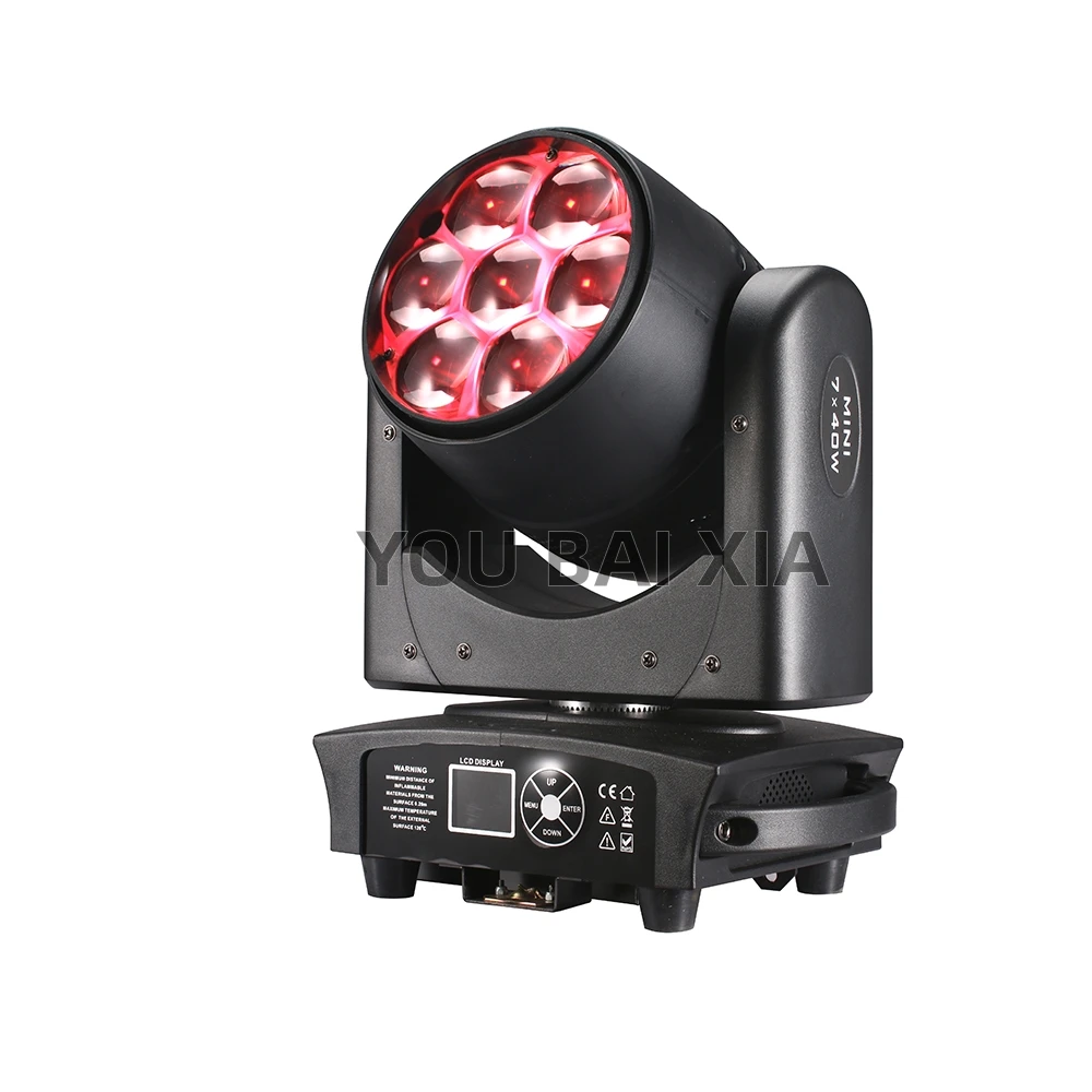 LED Beam + Wash 7x40W 4 in1 RGBW Zoom testa mobile DMX per Night Club Dj Disco Party Bar Stage Lighting Equipment