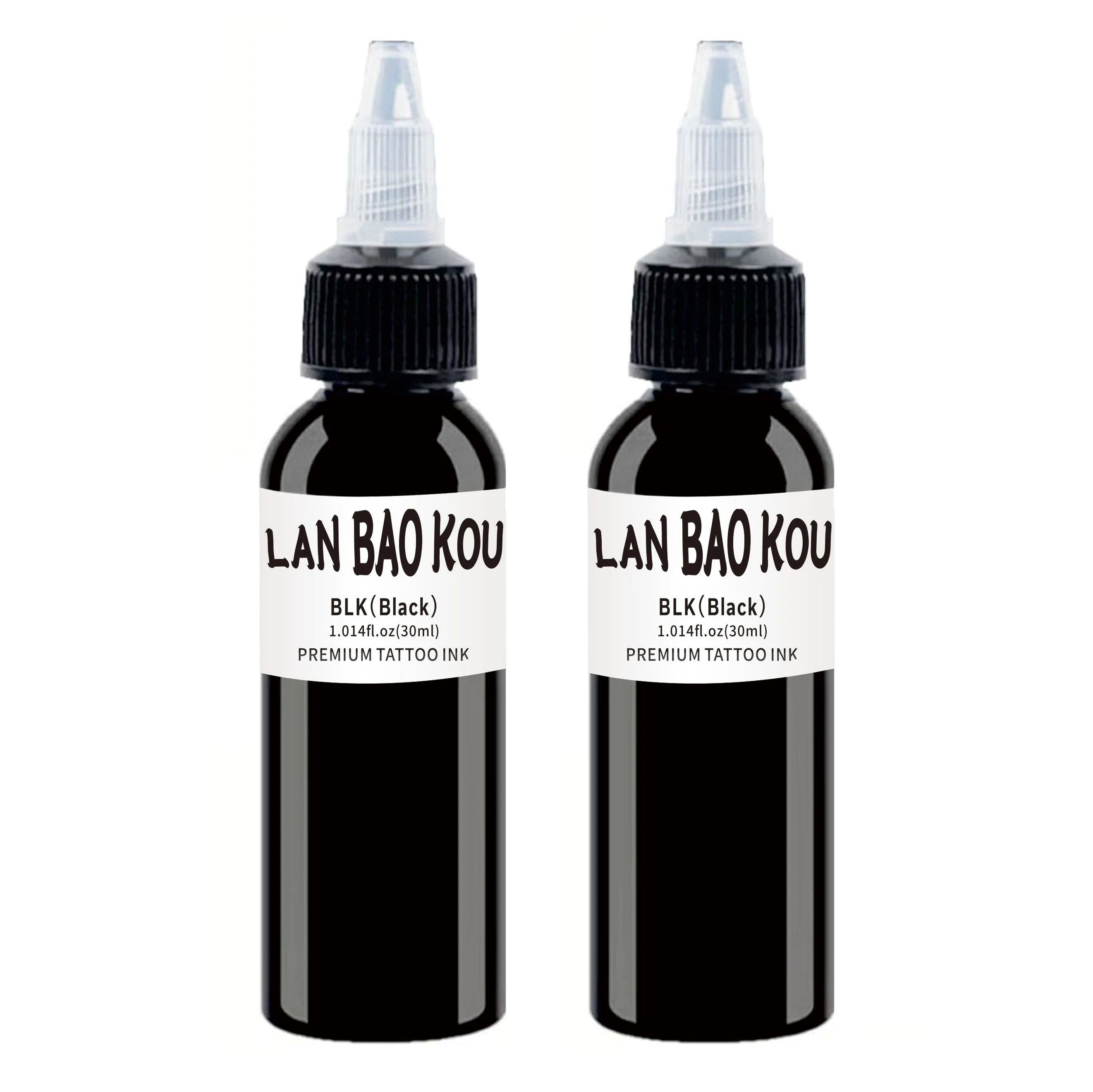 2pcs 30ml Black Tattoo Ink Pigment with BodyArt Tattoo Kits Professional Beauty Paints Makeup Tattoo Supplies Semi-permanent