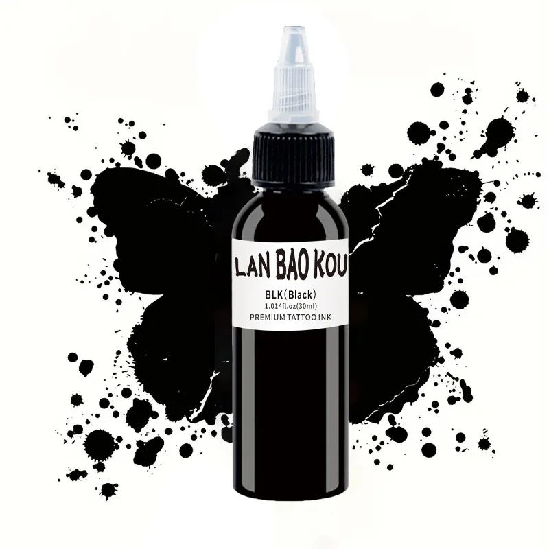2pcs 30ml Black Tattoo Ink Pigment with BodyArt Tattoo Kits Professional Beauty Paints Makeup Tattoo Supplies Semi-permanent