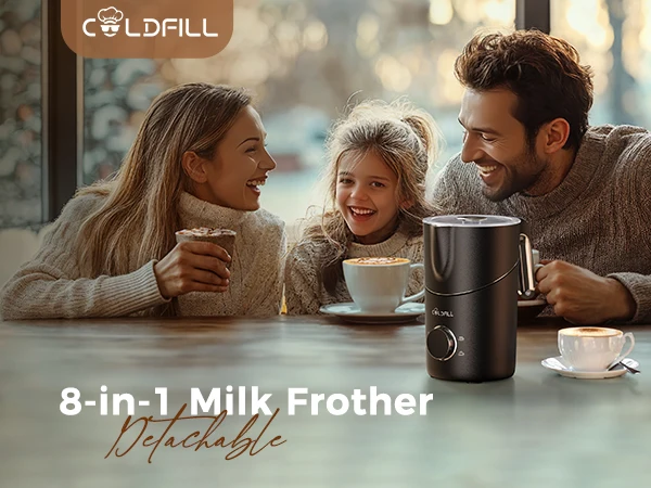 Electric Milk Frother Automatic Rotary Foamer for Coffee Cappuccino Latte Hot and Cold Foam Maker Split Type Milk Foamer