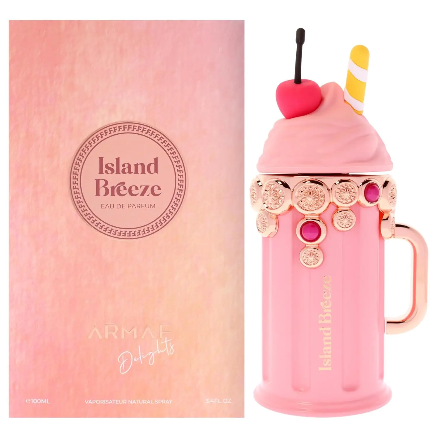 Armaf Island Breeze Women's Eau De Parfum Spray 3.4oz/100ml - Long-Lasting Fruity Floral Musky Fragrance with Ideal Gift