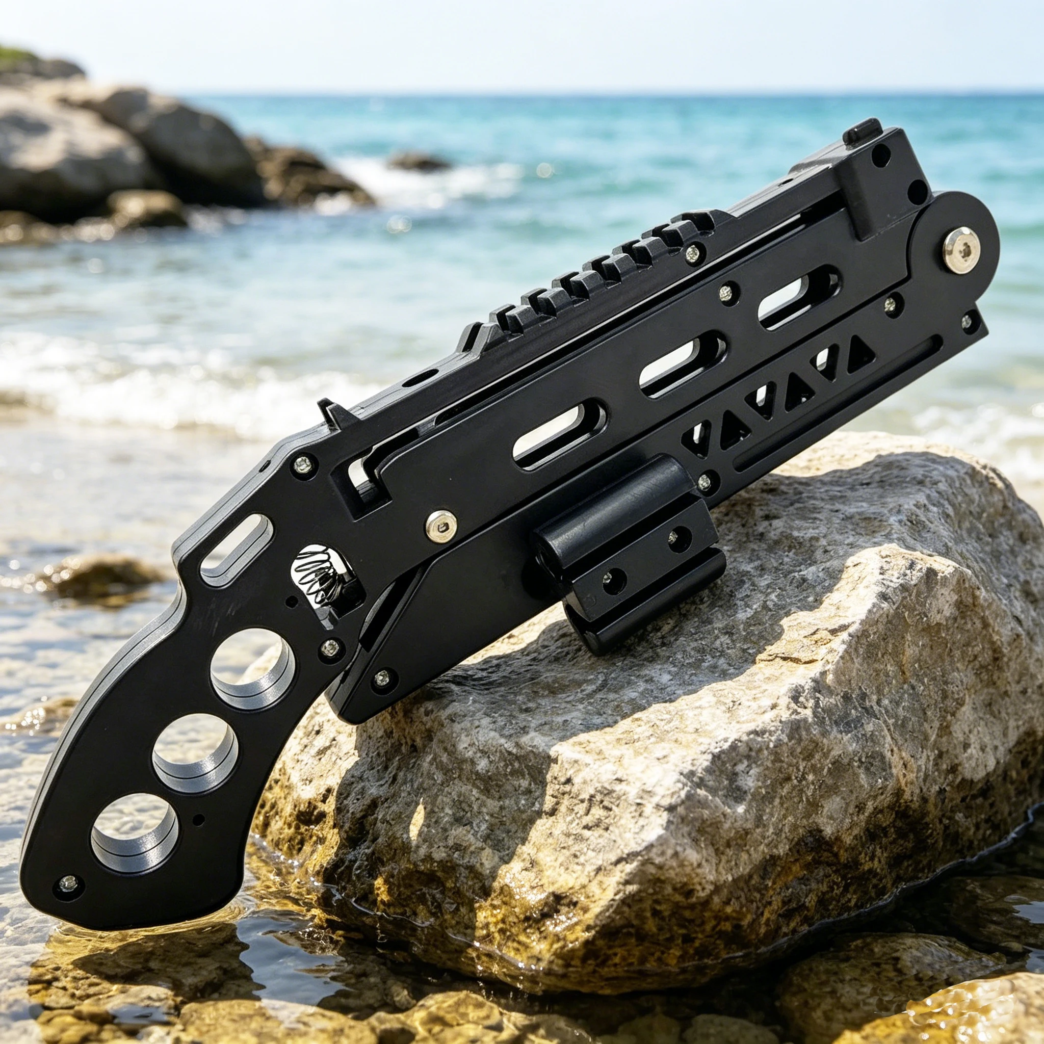 Powerful Foldable Slingshot Kit, Compact Hunting & Survival Tool for Jungle Camping, Shoot Arrows and Steel Ammo