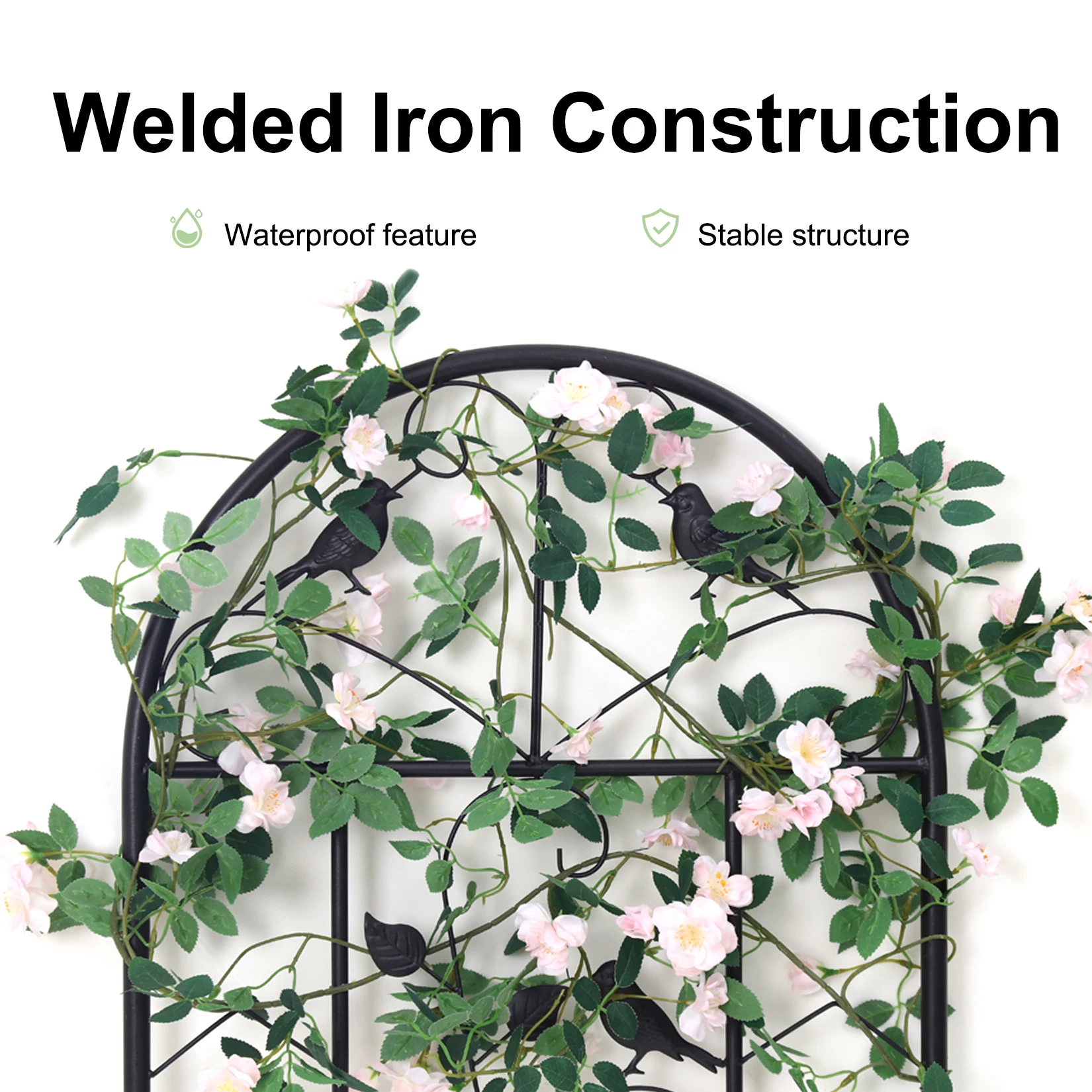 2 Pack Decorative Metal Garden Fence Tall Climbing Plants Fencing Barrier