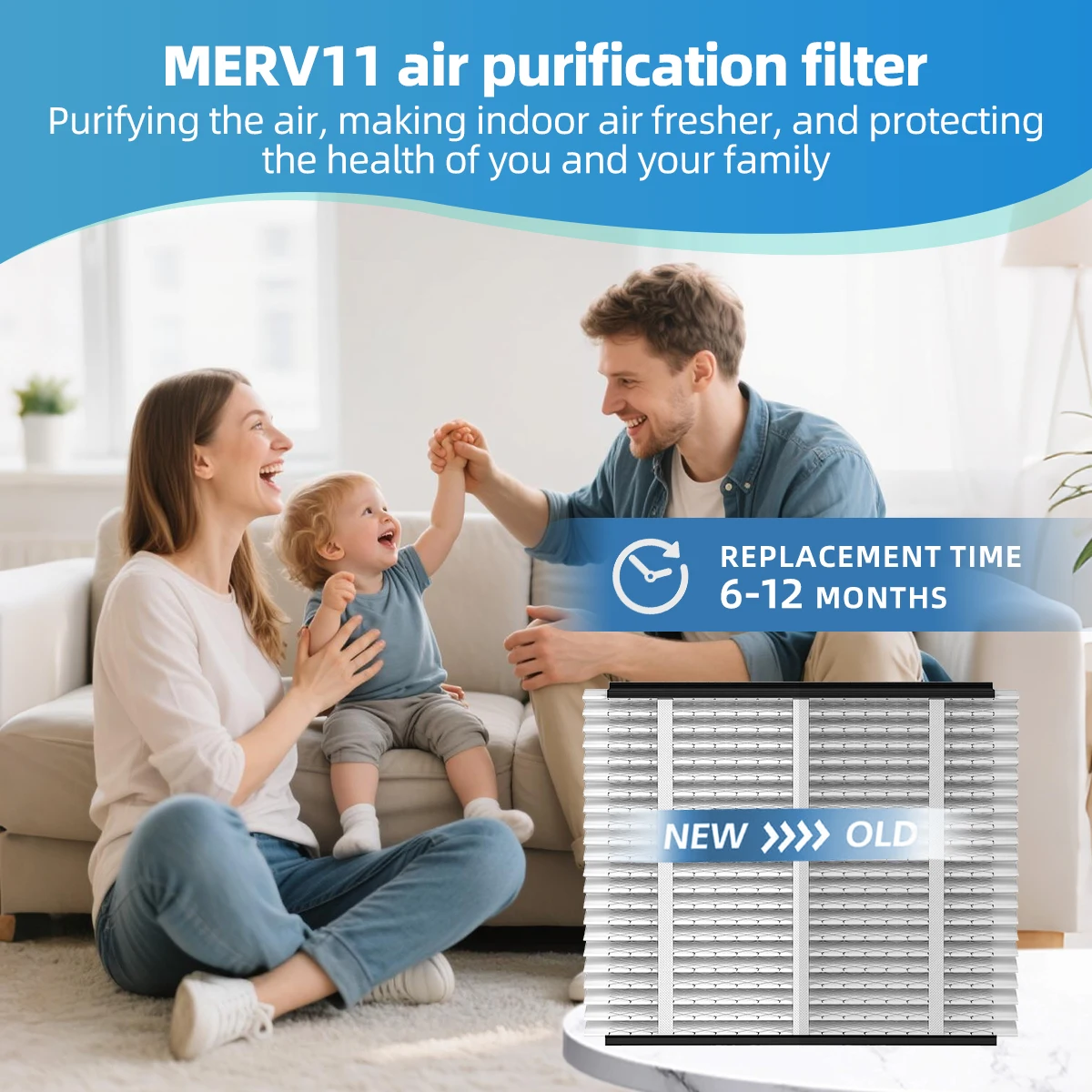 310 Replacement Air Filter 20x20x4 MERV 11 Compatible with Air Purifiers Model 1310 2310 3310 4300 HVAC AC Furnace Filter 2Packs