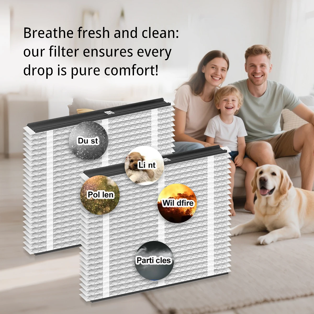 310 Replacement Air Filter 20x20x4 MERV 11 Compatible with Air Purifiers Model 1310 2310 3310 4300 HVAC AC Furnace Filter 2Packs