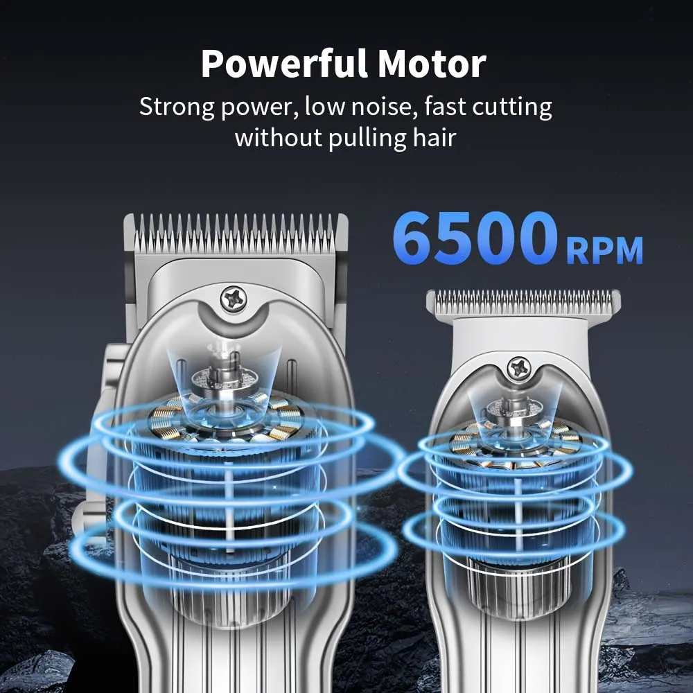 Professional Cordless Hair Clipper Set with Digital Display, T-Blade Trimmer & Hair Clipper & Guide Combs Hair Grooming for Men’s Barber Salon-Grade Haircutting at Home Gifts for Men
