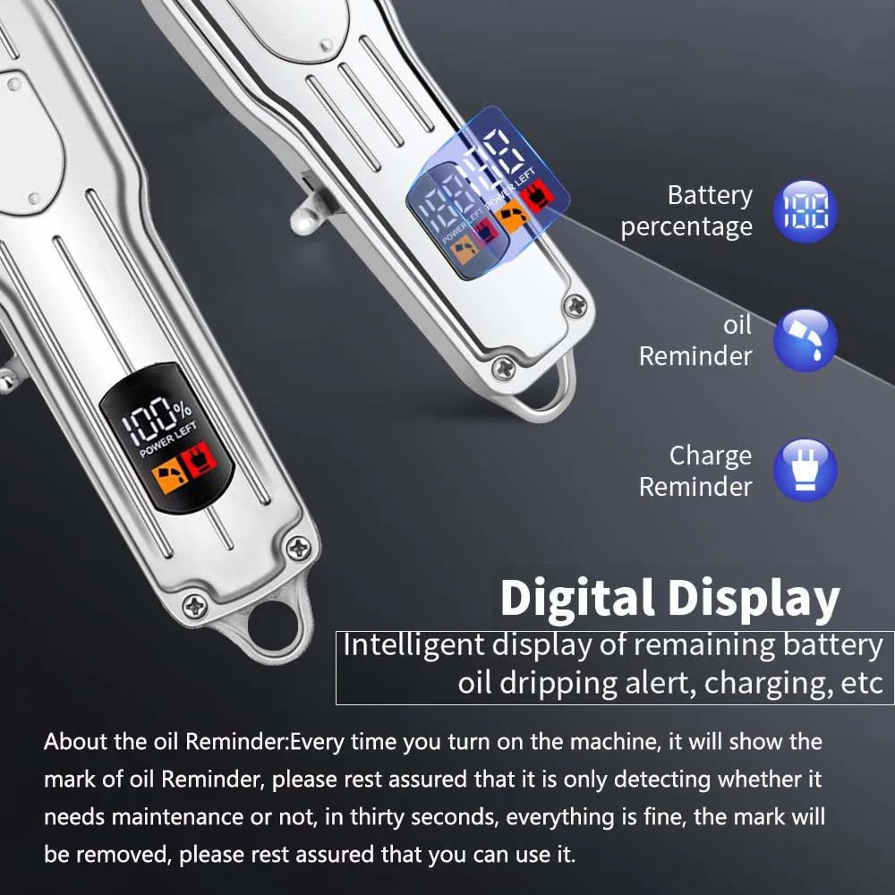 Professional Cordless Hair Clipper Set with Digital Display, T-Blade Trimmer & Hair Clipper & Guide Combs Hair Grooming for Men’s Barber Salon-Grade Haircutting at Home Gifts for Men