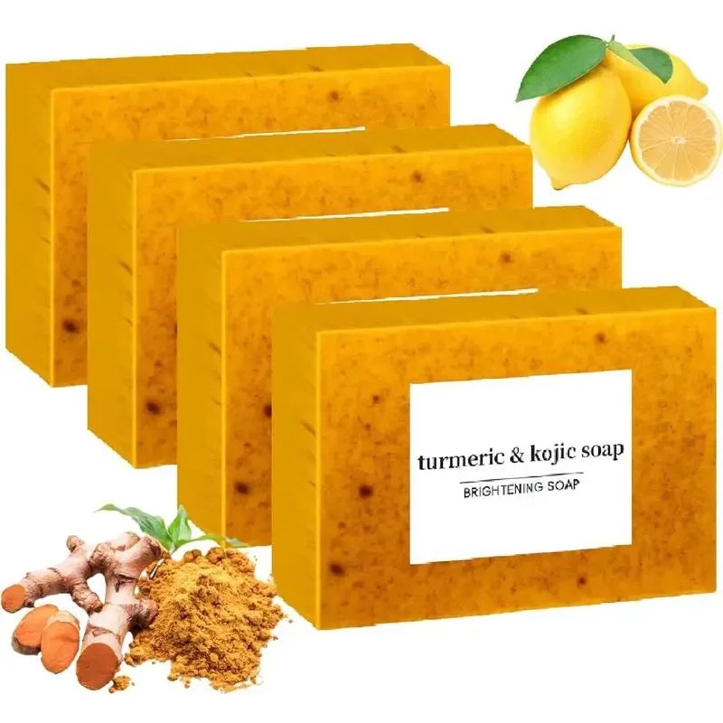 Handmade Cold-Processed Soap With Turmeric, Lemon, Quercus And Ginger For Face And Body Wash (Granule Soap)