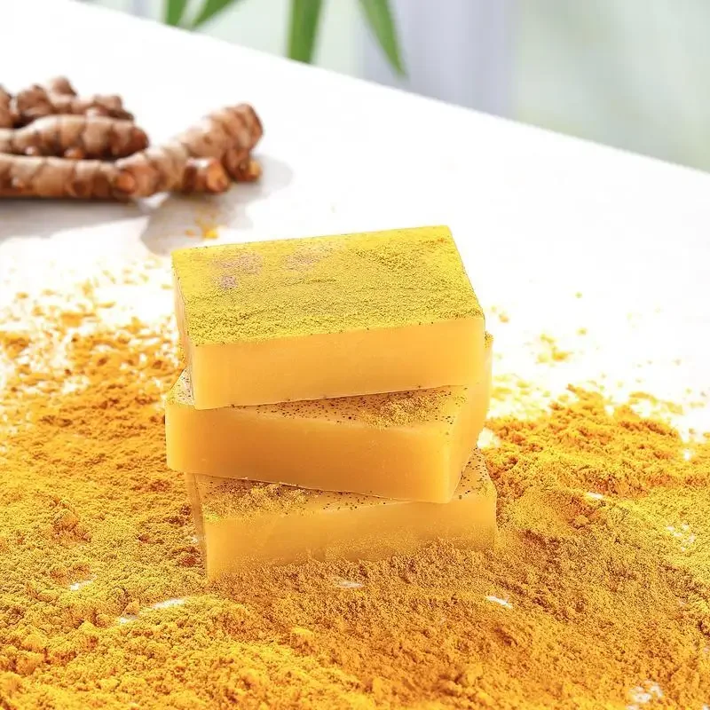 Handmade Cold-Processed Soap With Turmeric, Lemon, Quercus And Ginger For Face And Body Wash (Granule Soap)