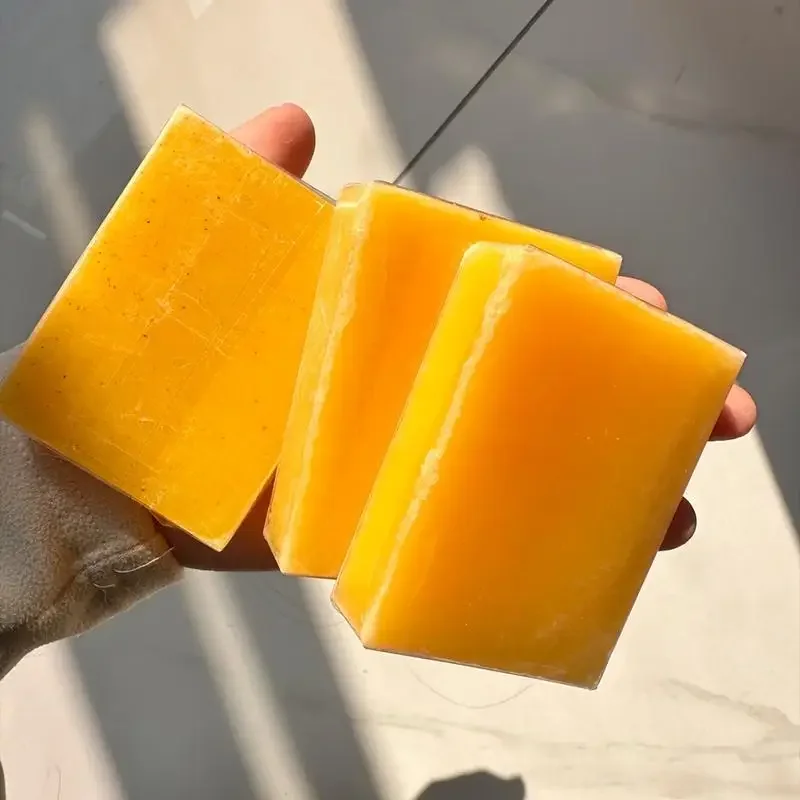 Handmade Cold-Processed Soap With Turmeric, Lemon, Quercus And Ginger For Face And Body Wash (Granule Soap)