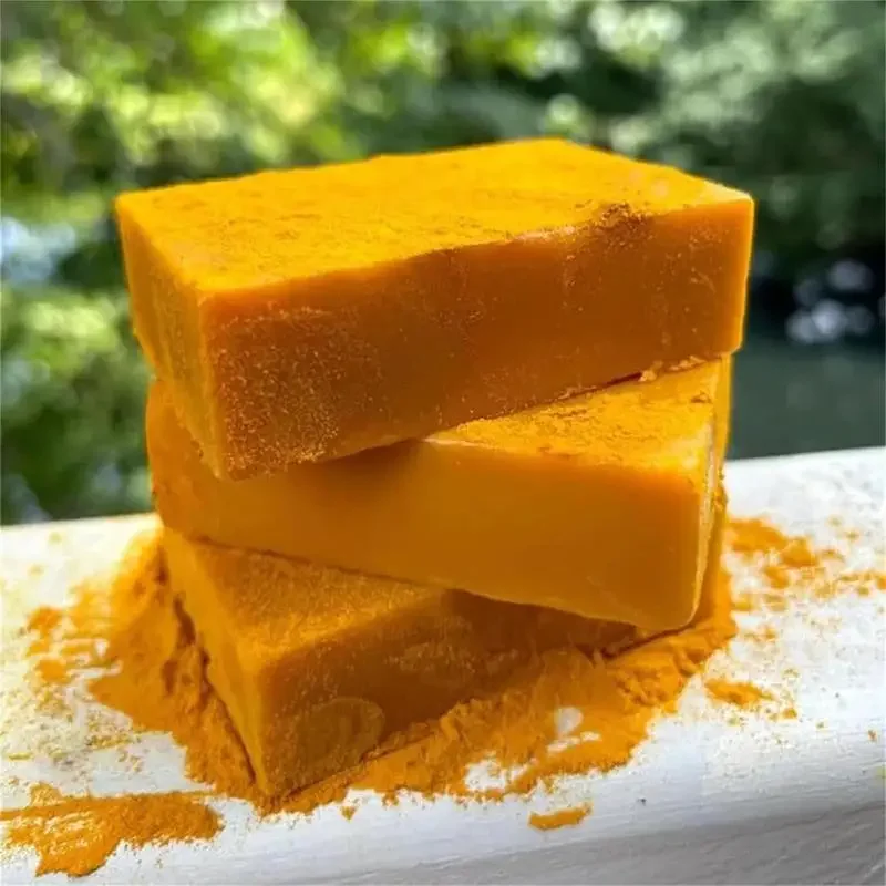 Handmade Cold-Processed Soap With Turmeric, Lemon, Quercus And Ginger For Face And Body Wash (Granule Soap)