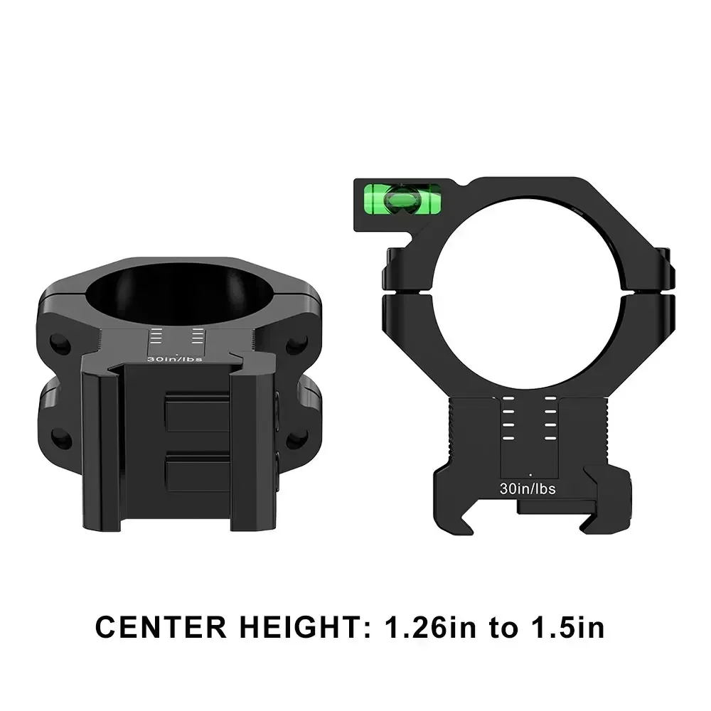 WestHunter 20mm Picatinny Scope Rings 120 MOA and Elevation Adjustment Hunting Scope Mount with Bubble Level Fits 34mm 30mm Tube
