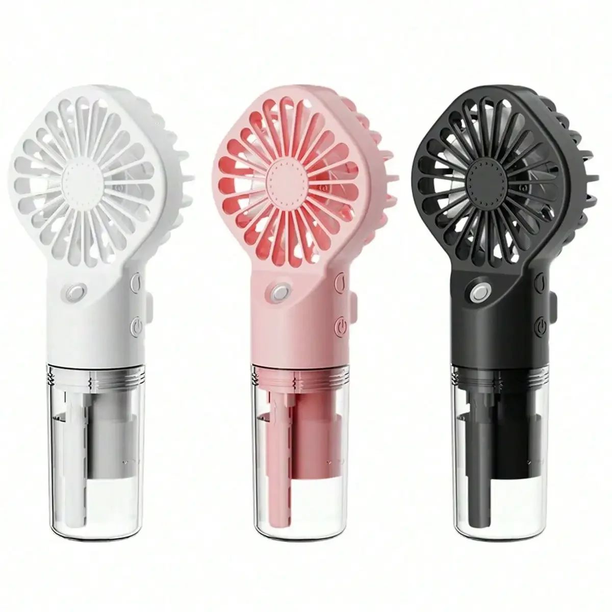 Portable Mist Fan - Handheld Mini Rechargeable, 4 Wind Speeds, With Water Mist - Suitable For Travel, Camping, Outdoor, Home, Of