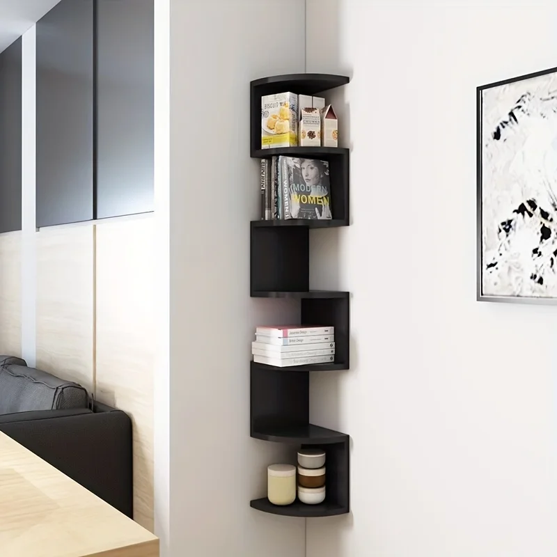 7-Tier Country-Style Wall-Mounted Corner Shelf - Christmas Home Decor, Suitable for Living Room, Bedroom, Kitchen - Easy-To-Install Home Storage Shelf, Decorative Storage Rack, Easy to Assemble, Home Corner Triangular Wall-Mounted Storage Shelf, Corner Divider, Layered Bookshelf, Multi-Layer Wall-Mounted Shelf for Kitchen, Space-Saving Storage, Home Organization, Decorative Storage, Minimalist Storage Box, Kitchen Enthusiasts