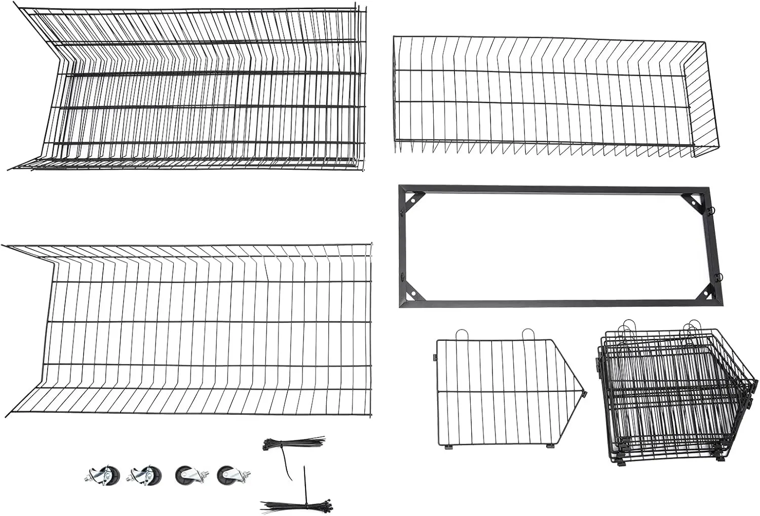 5 Tier Large Wire Metal Mobile Supermarket Storage Shelf,Fruit Vegetable Snack Supply Basket for Home Store Market