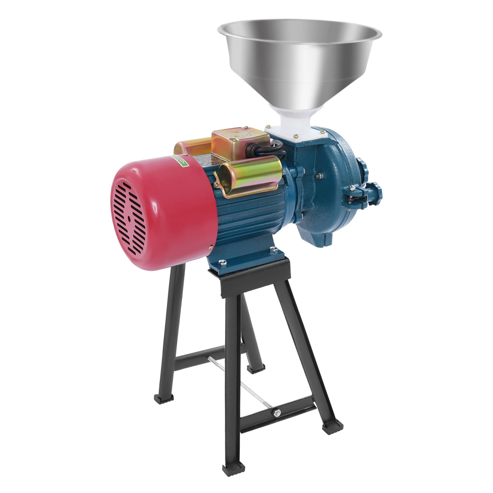 2200W Electric Grain Grinder, Commercial Mill Cereal Grinding Machine 60 Mesh Adjustable for Corn Coffee Herbs Spices