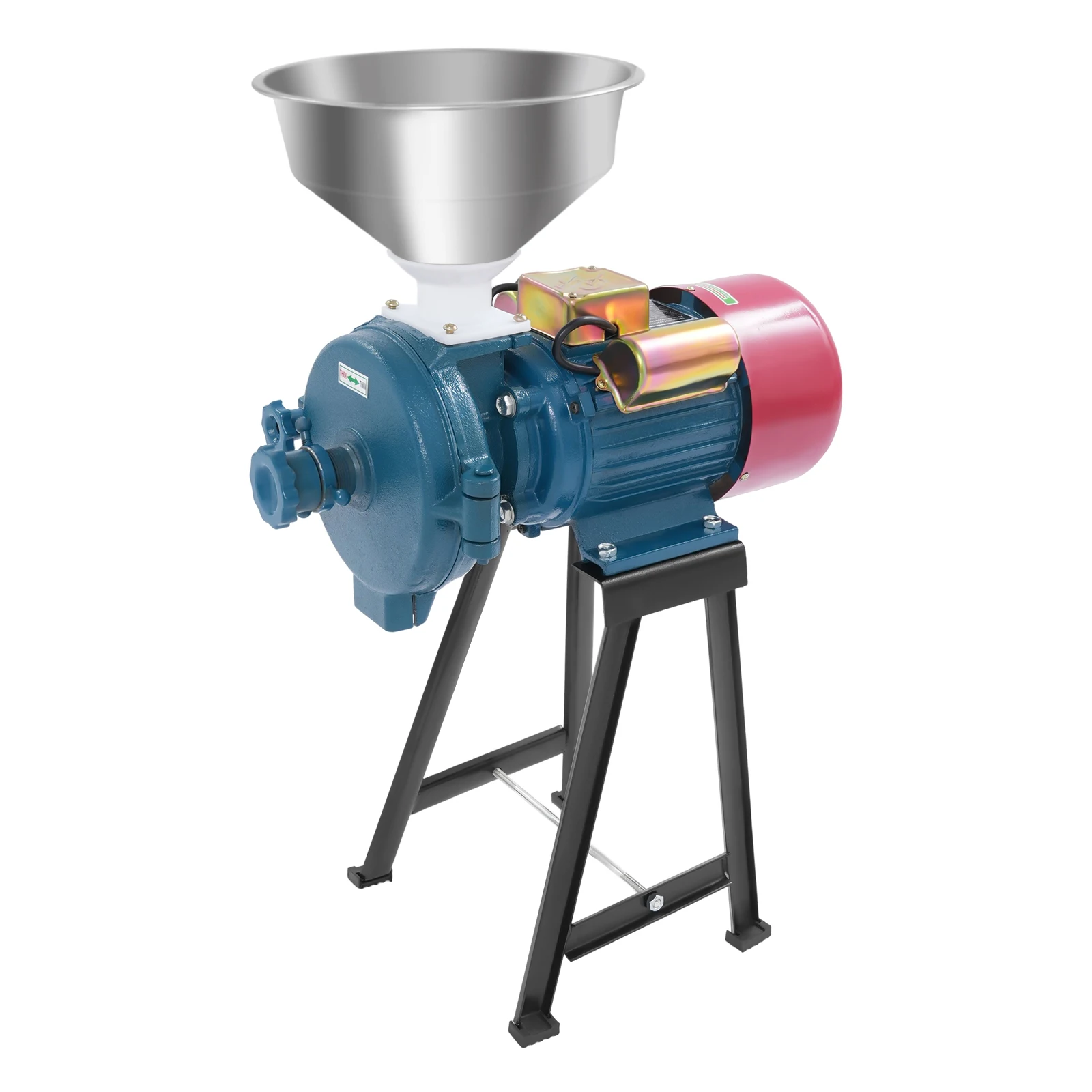 2200W Electric Grain Grinder, Commercial Mill Cereal Grinding Machine 60 Mesh Adjustable for Corn Coffee Herbs Spices