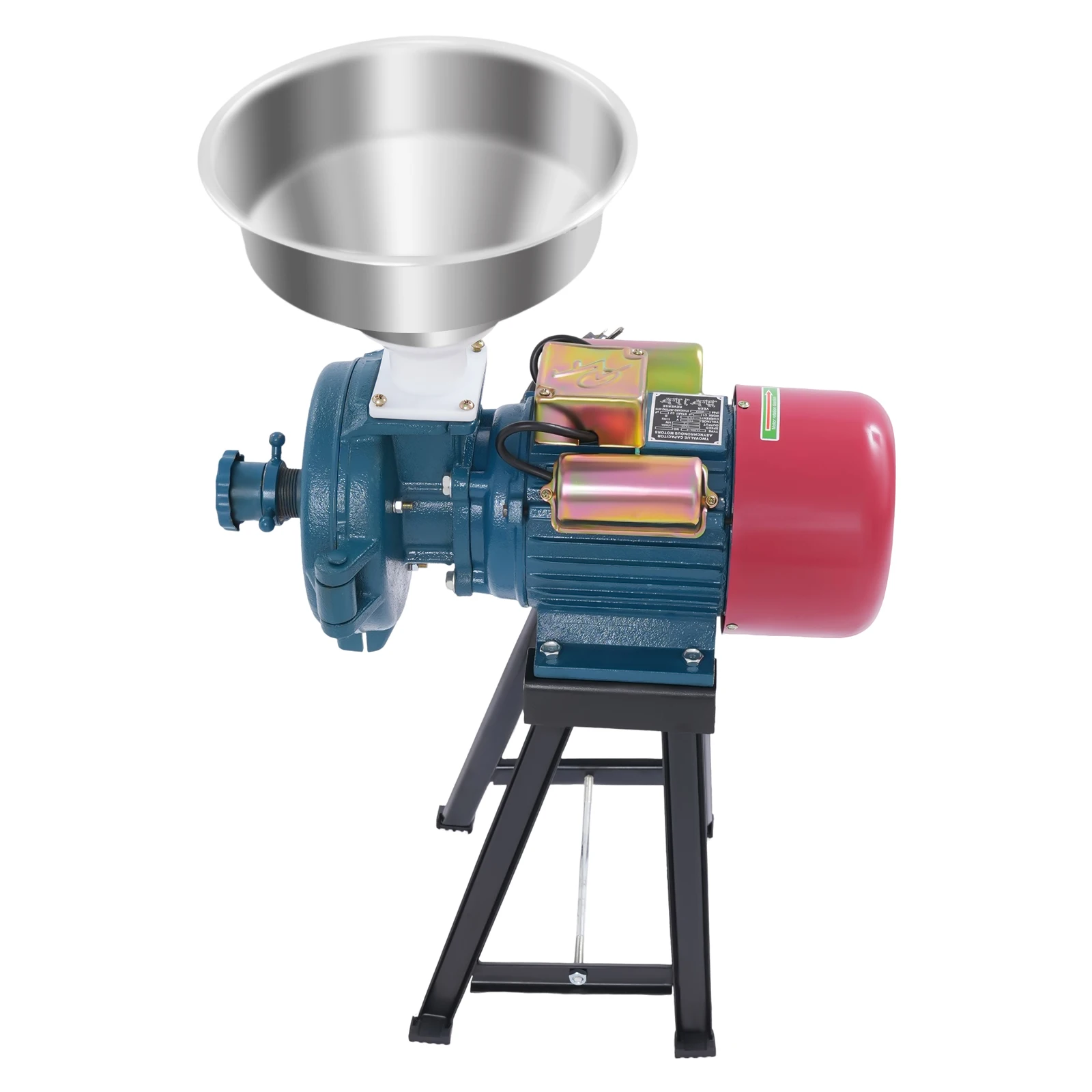 2200W Electric Grain Grinder, Commercial Mill Cereal Grinding Machine 60 Mesh Adjustable for Corn Coffee Herbs Spices