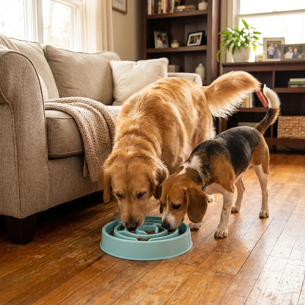 Maze Slow Feeder Dog Bowl - Non-Slip Interactive Bowl for Dogs & Cats, Prevents Bloat & Choking, Healthy Eating