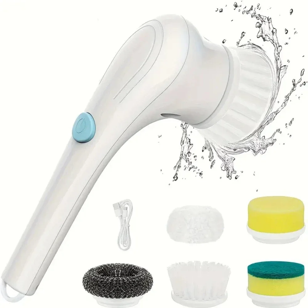 Handheld Electric Spin Scrubber - Cordless Power Cleaning Brush, Heavy-Duty for Kitchen Grease, Bathroom Grout & Tile Cleaning