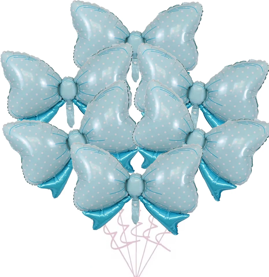 6 Pieces of Minnie Pink Bow Aluminum Foil Balloons Suitable for Wedding Bride Gift Gender Reveals Girls Birthday Party Decations