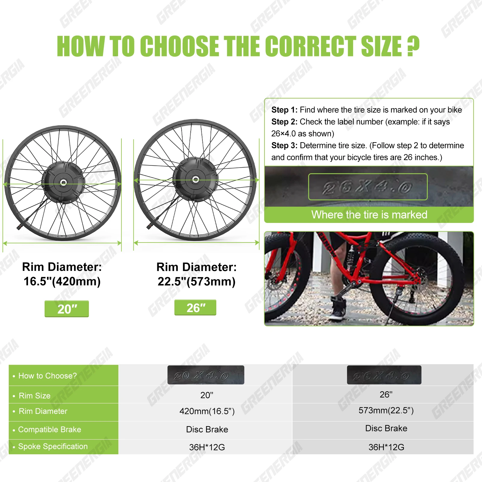 Bafang G062 48V1000W Ebike Conversion Kit 26 Inch 20 Inch Rear Hub Motor Kits for 20/26 inch Snow Fat Bike Electronic Bike Kit