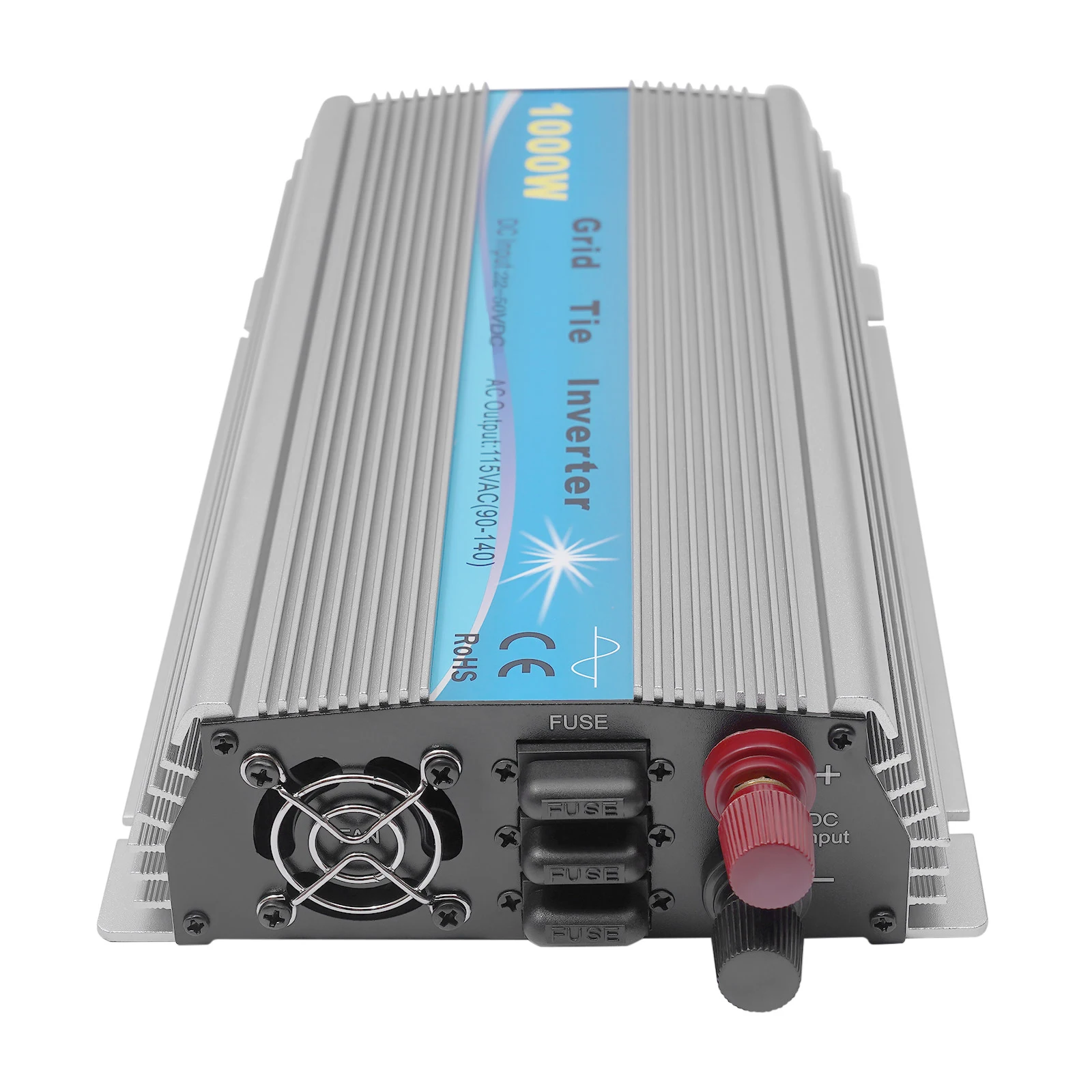 1000W Grid Tie Inverter MPPT Pure Sine Wave 22-50VDC Solar Input AC90-140V Output for 36V Solar Panel