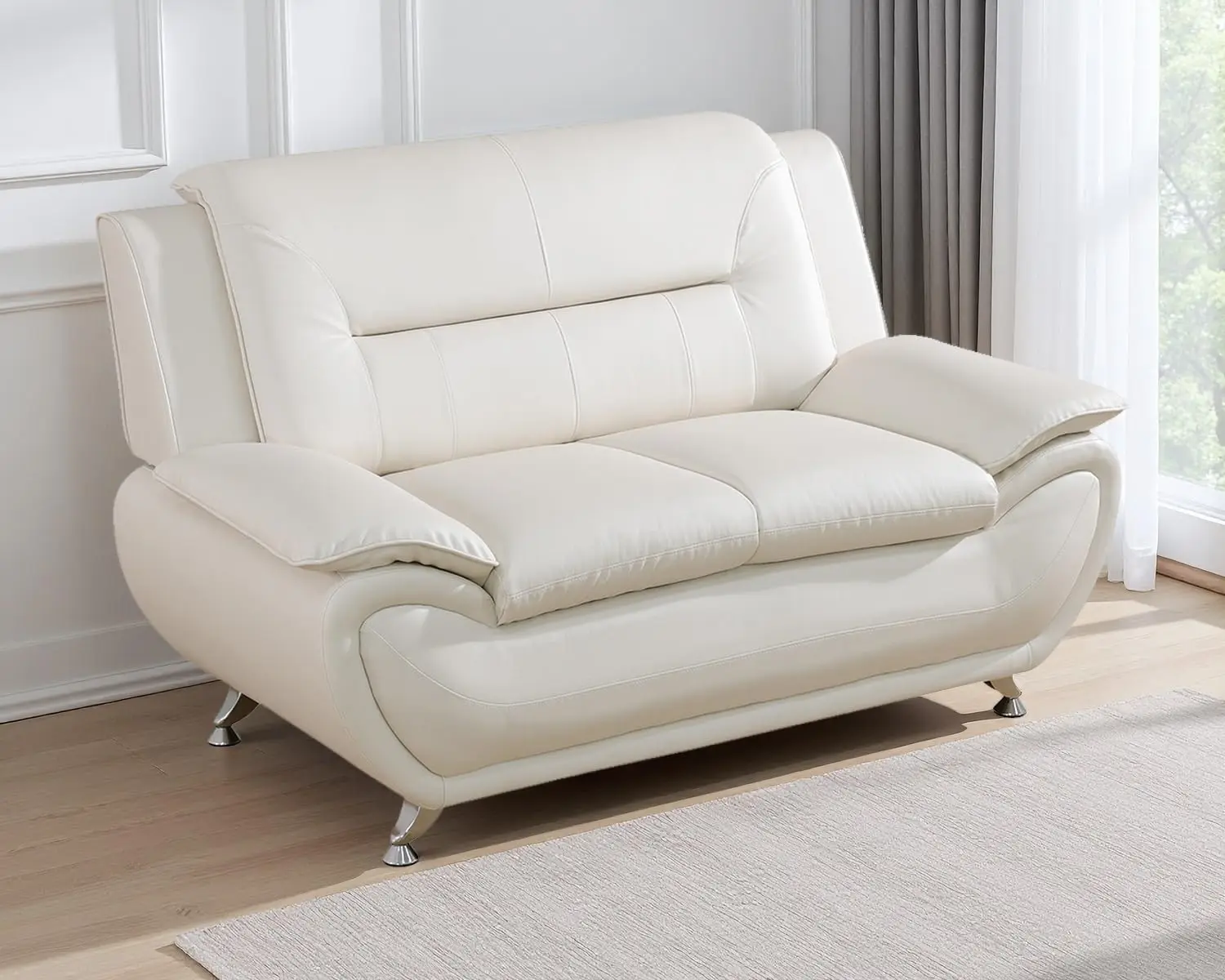 Leather Couch Set,2 Seater Loveseat Sofa for Living Room Furniture Sets,62" Loveseat for Living, Customized