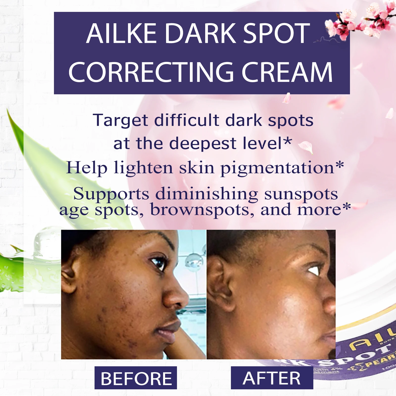 AILKE Double Glutathione PLUS Whitening Skin Care Set, Moisturizing, Reduce Dark Spots, Freckles, Melasma, Hyperpigmentation