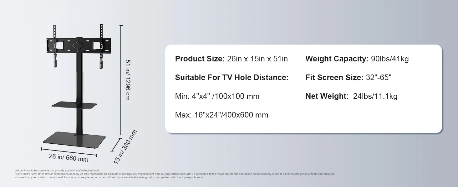 SucceBuy TV Stand Mount Swivel TV Stand for 32-55/ 65/ 85 inch TV Height Adjustable Portable Floor TV Stand Max VESA 600x800mm