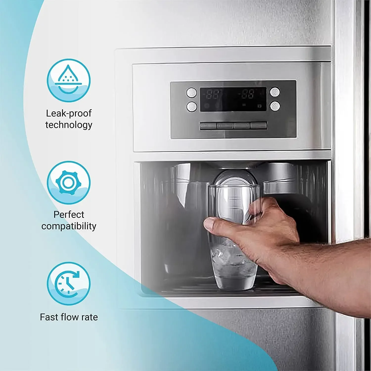 Refrigerator Water Filter DA97-17376b,DA29-00020b,EDR1RXD1,EDR2RXD1,EDR3RXD1,EDR4RXD1,EDR5RXD1,MWF,FPPWFU01,ICE2 F2WC9I1