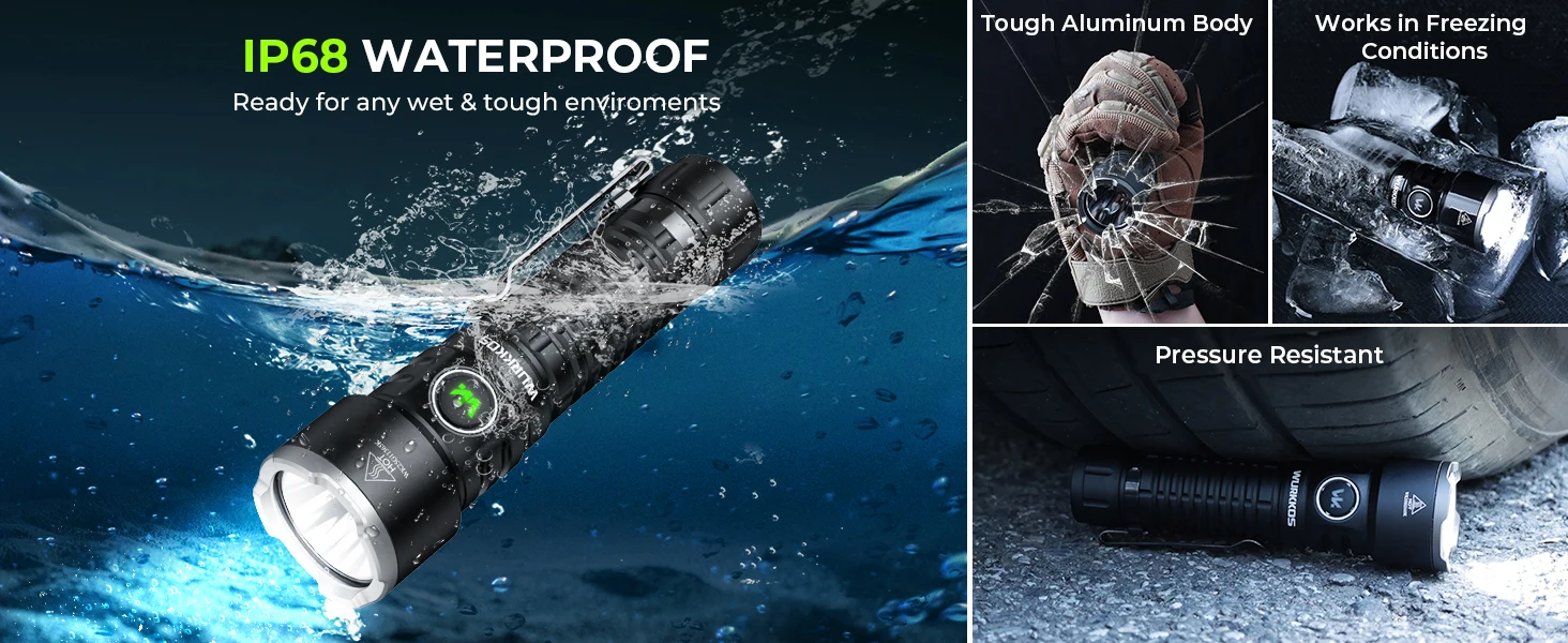 Wurkkos TS28 Upgrate Mini Tactical Flashlight Rechargeable & Charging output with Ultra Long Range Lighting for Local Delivery
