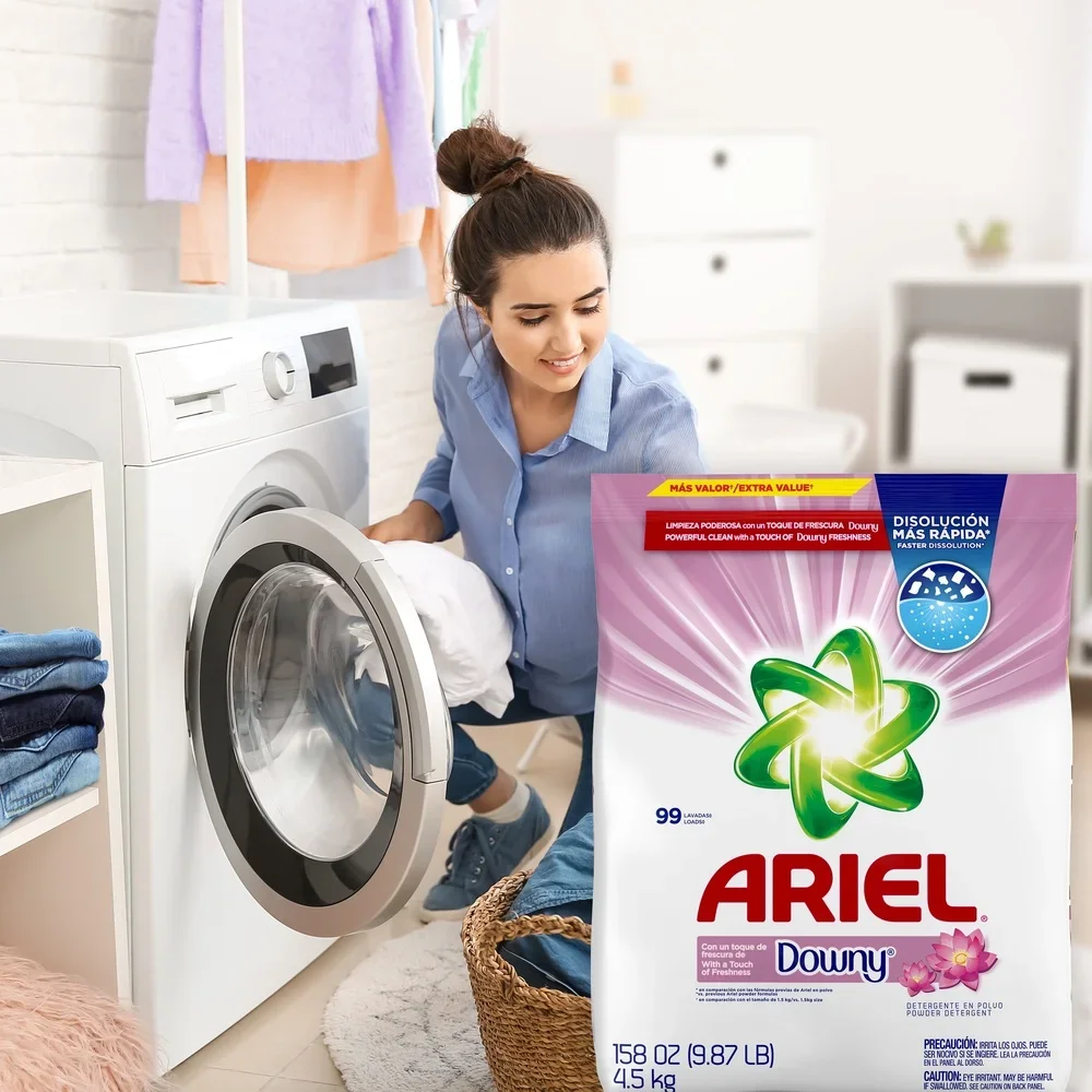 Powder Laundry Detergent with Downy Freshness 1.5KG 99 Loads Stain Removal Fabric Softener Long Lasting Freshness Color