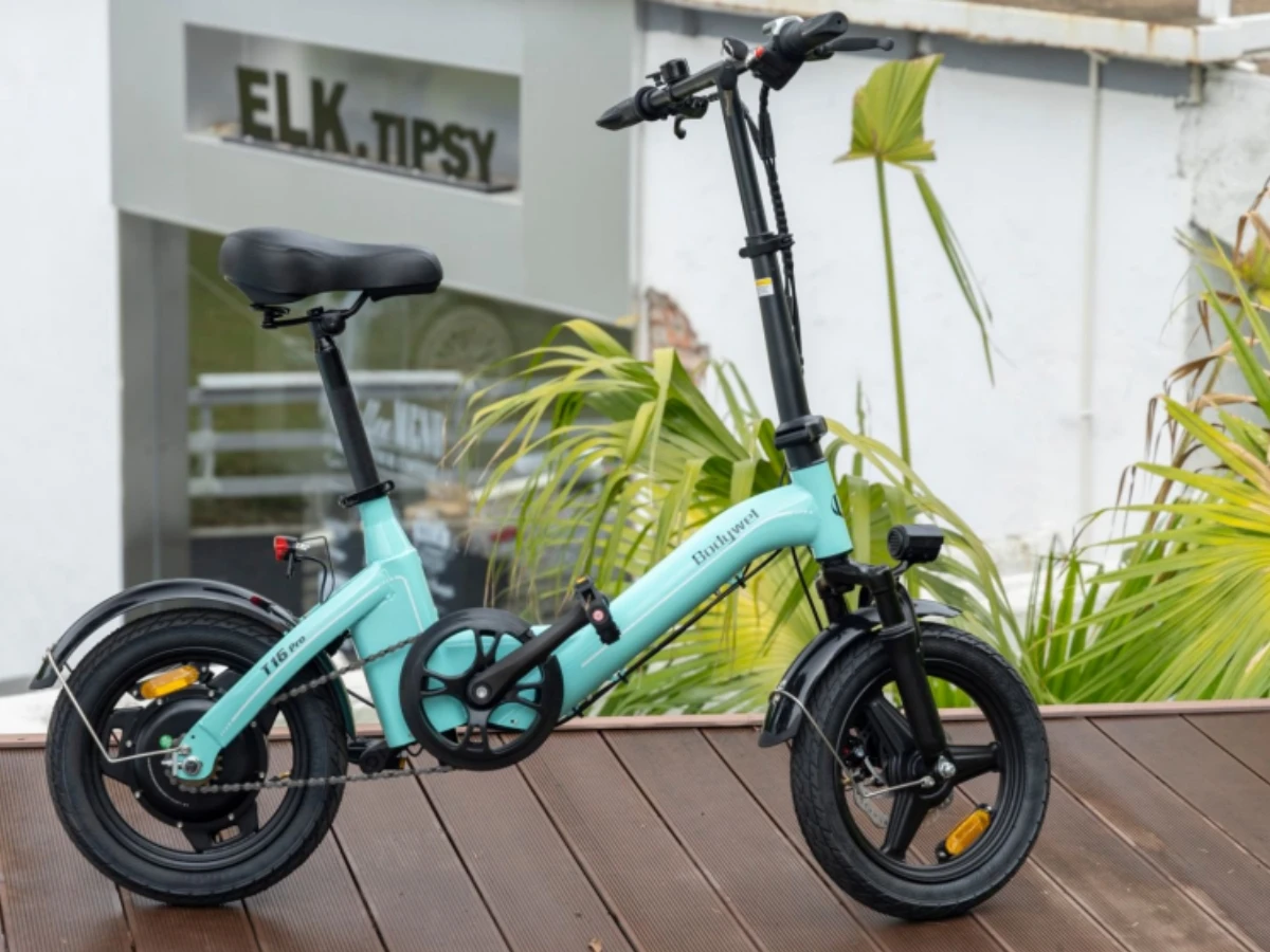 Bodywel T16pro 14" Folding E Bike for Adults, 750W Motor, Electric Bicycle Dual Disc Brakes, Electric Bike for Urban Commute