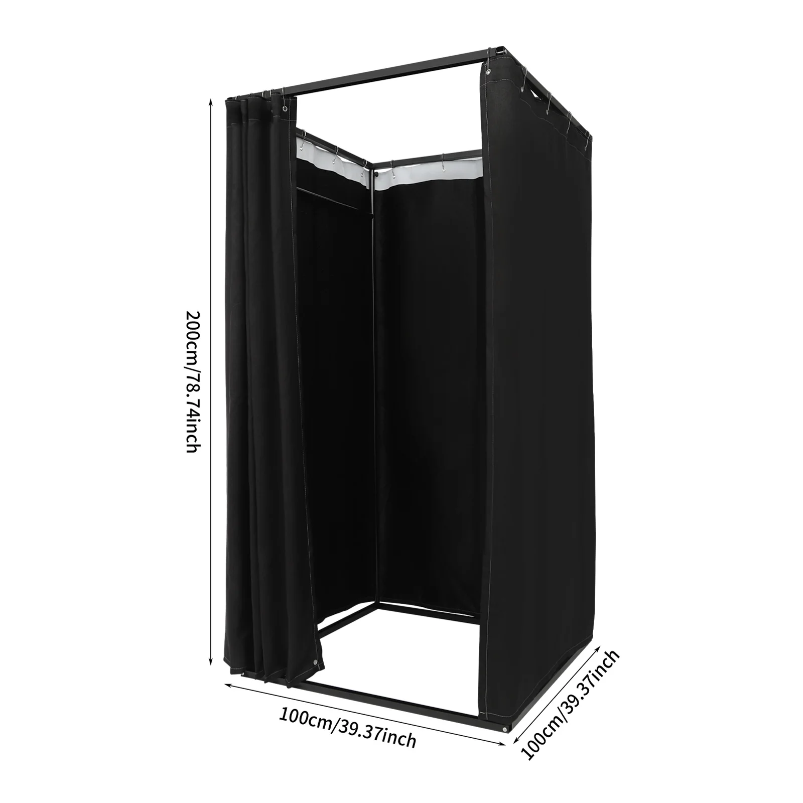 Portable Clothing Store Fitting Room, Curtain Changing Rooms, Private Room Divider, for Fit Room, Clothes Stores 100*100*200cm