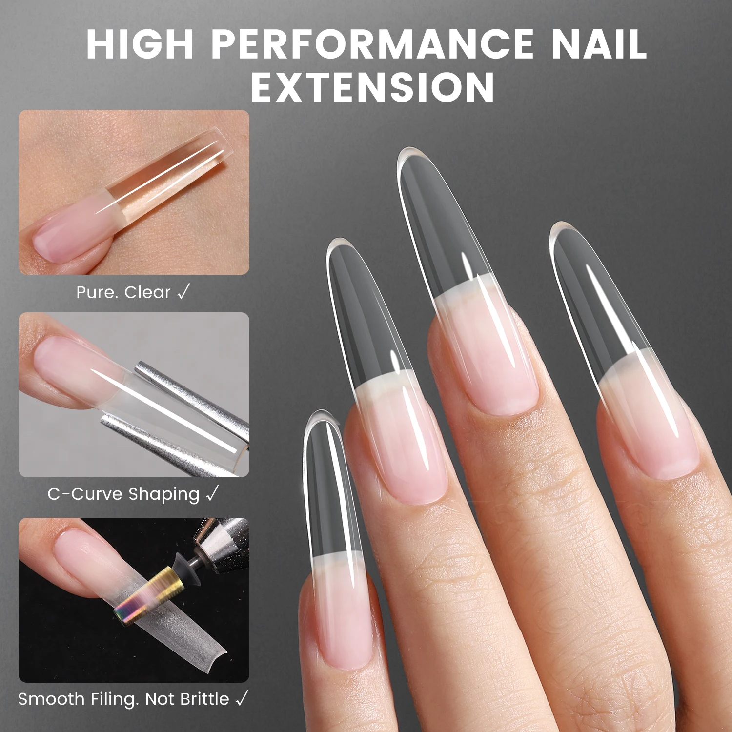 YOKEFELLOW PUREFORM Extension Gel Nail Polish 50g HEMA & TPO Free Milky White Poly Gel for Professional Salon Use PF02 Pure Snow