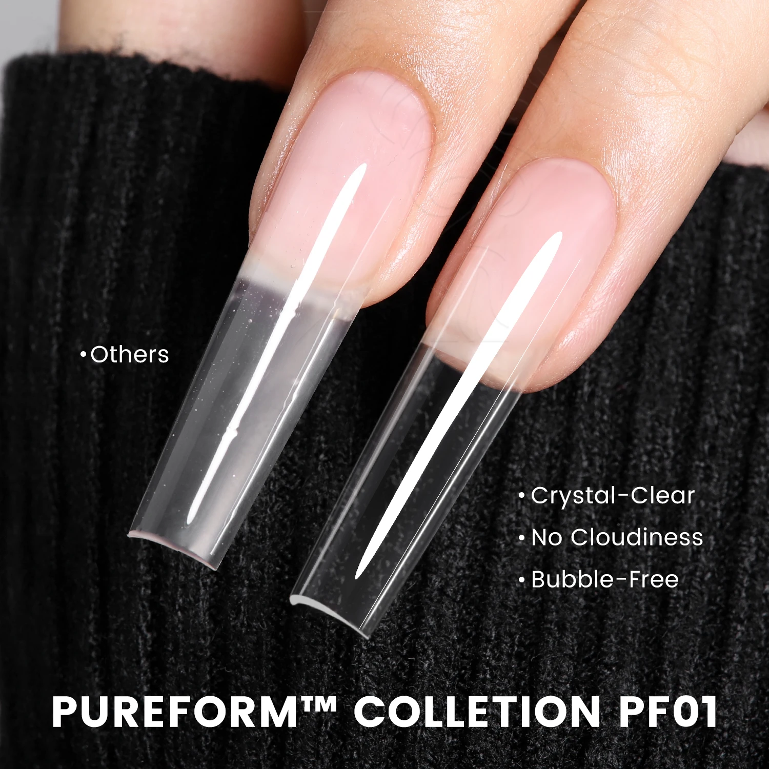 YOKEFELLOW PUREFORM Extension Gel Nail Polish 50g HEMA & TPO Free Milky White Poly Gel for Professional Salon Use PF02 Pure Snow
