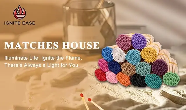 USA Free Shipping Smoking Accessories, 3inch Black Matches Bulk Sticks with Striker for Fireplace, Lighters, Candle Lighting