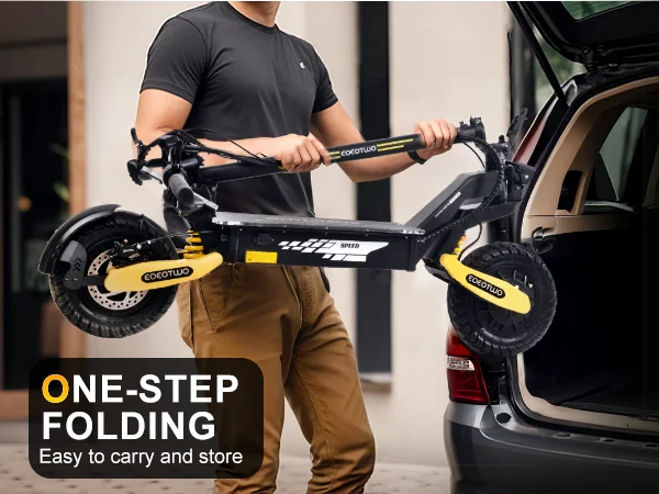 EOEOTWO Electric Scooters 40mph 2400W Dual Motors 52V23AH Battery E Scooter Adult Hydraulic Brake 11'' Off-Road Tires Escooter With APP