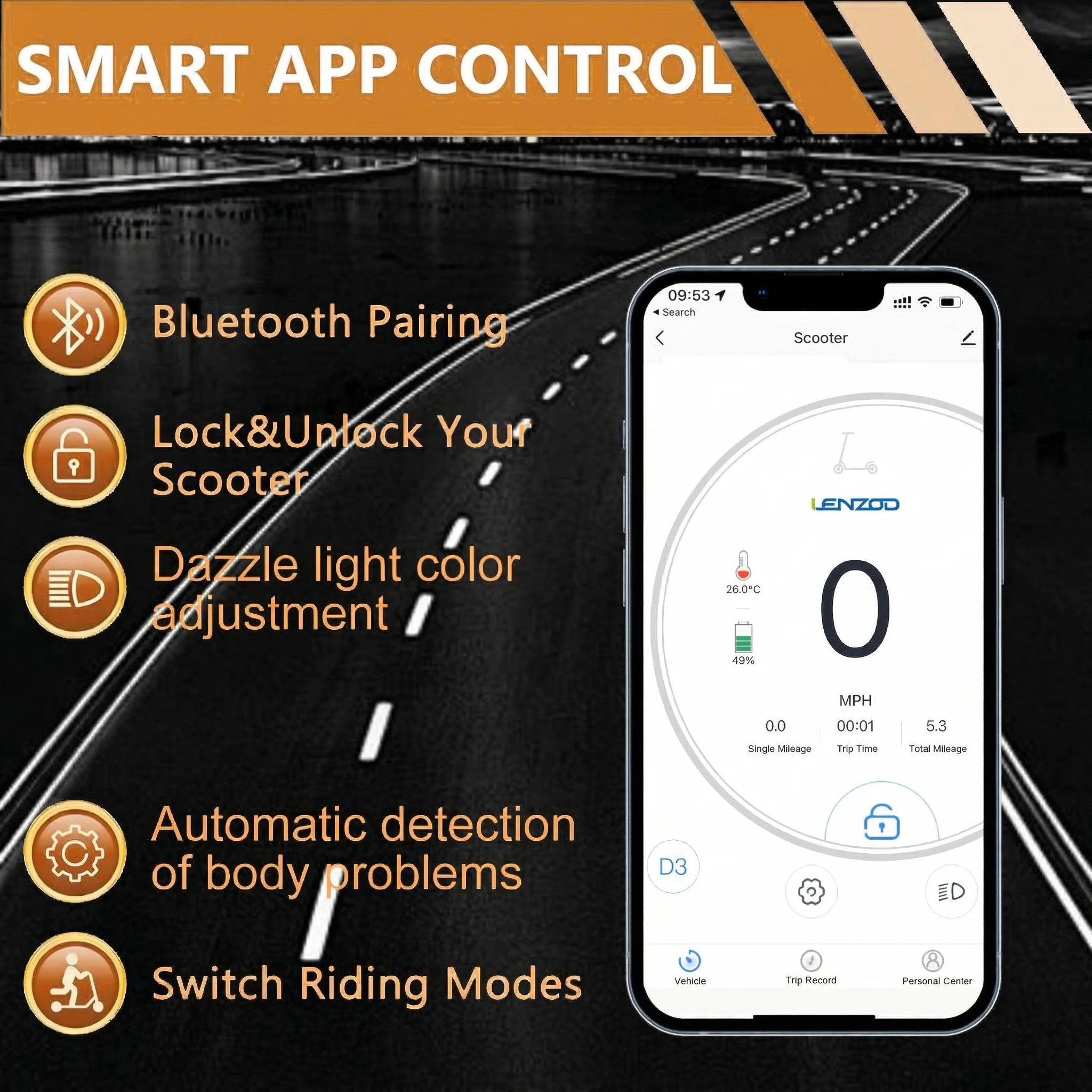EOEOTWO Electric Scooters 40mph 2400W Dual Motors 52V23AH Battery E Scooter Adult Hydraulic Brake 11'' Off-Road Tires Escooter With APP