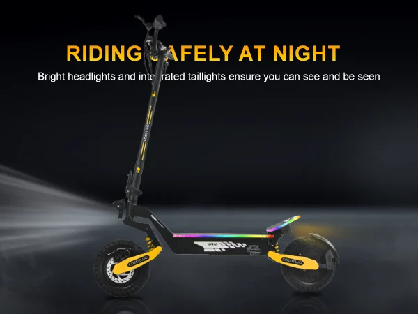EOEOTWO Electric Scooters 40mph 2400W Dual Motors 52V23AH Battery E Scooter Adult Hydraulic Brake 11'' Off-Road Tires Escooter With APP