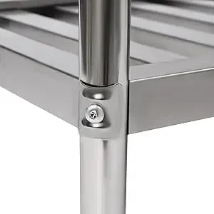 Stainless Steel Utility Sink with Faucet, Shelf & Drainboard for Laundry Garage Restaurant Outdoor 35.8x21.8