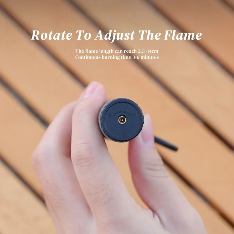 Outdoor Camping Portable Gas Lighter High Firepower Windproof Torch Lighter Adjustable Flame Size for Men's Gift Camping BBQ