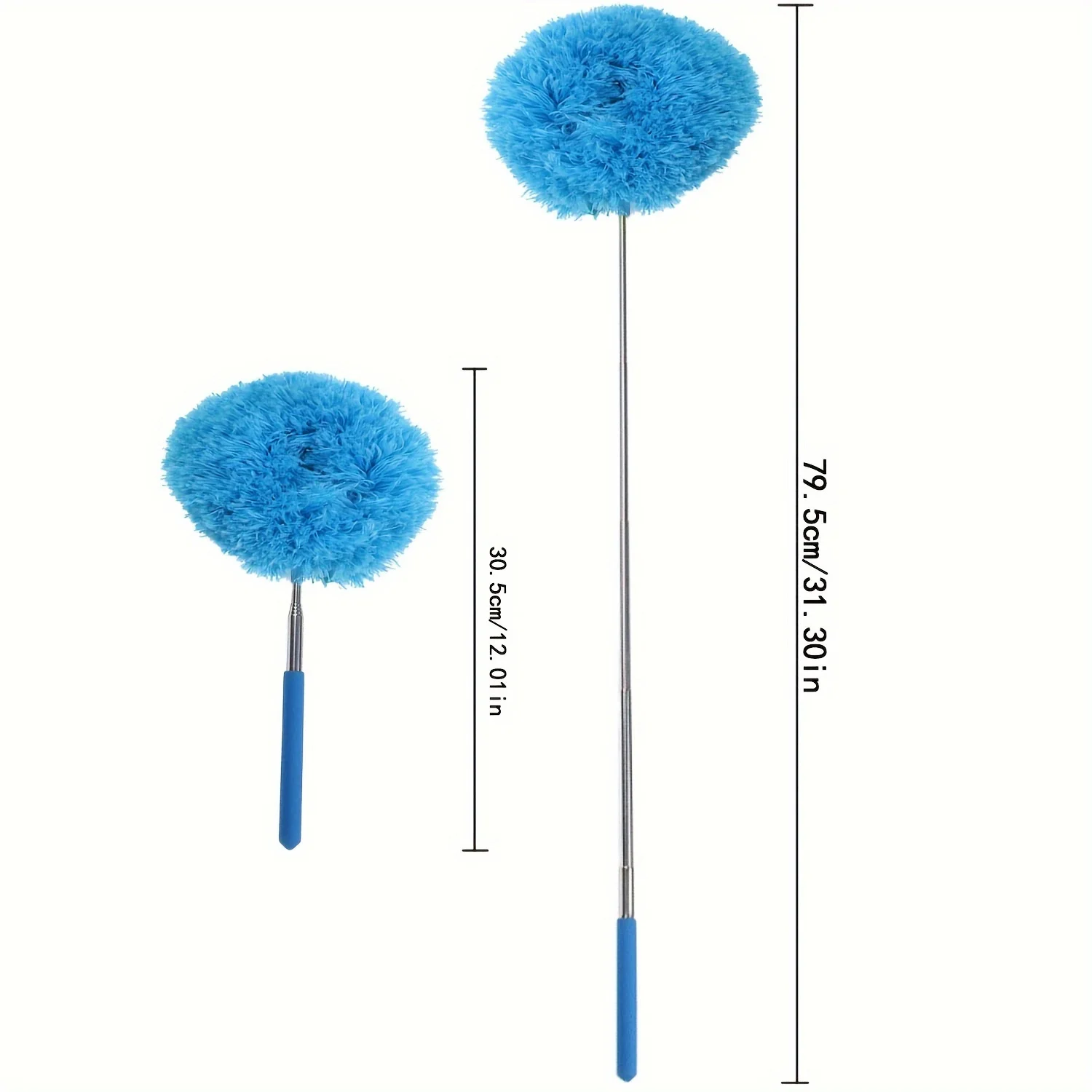 Microfiber Ceiling Fan Duster with Extendable Long Handle Dust Locking Design Reusable Washable Cleaning Brush Flexible Head Effortless Dust Removal Tool for Home Ceiling Fan Household Cleaning Supplies