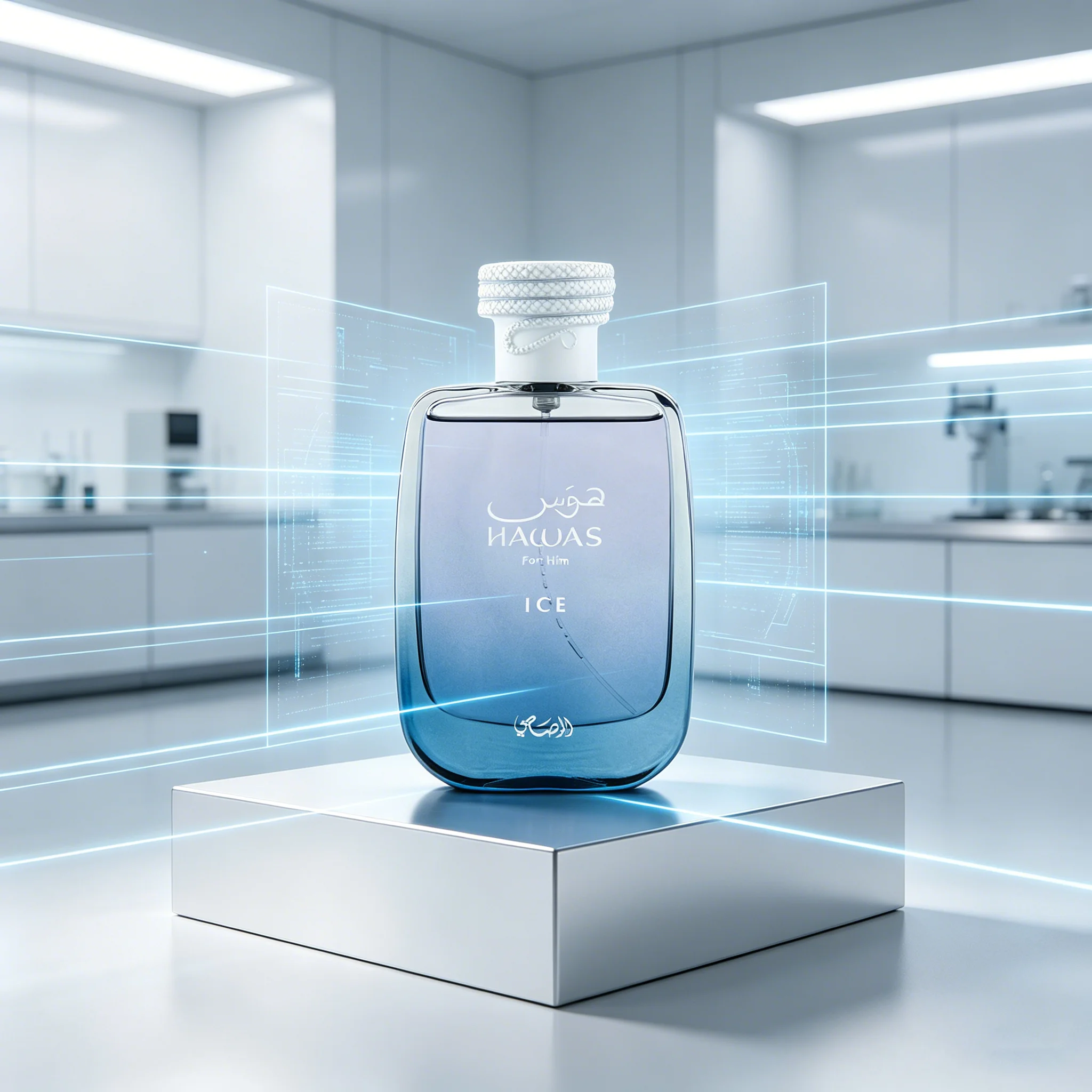 RASASI Hawas Ice for Men Eau de Parfum, 100ml(3.38 Oz), Premium Arabian Fragrance