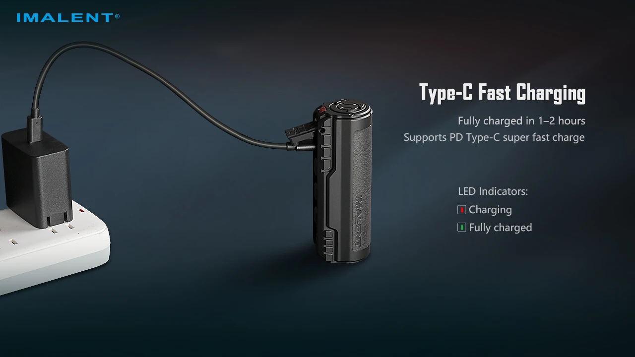 IMALENT BTL50 Electronic Focus Flashlight 3000LM 705M Range Portable EDC Tactical Fast Charging Waterproof for Patrol Hiking