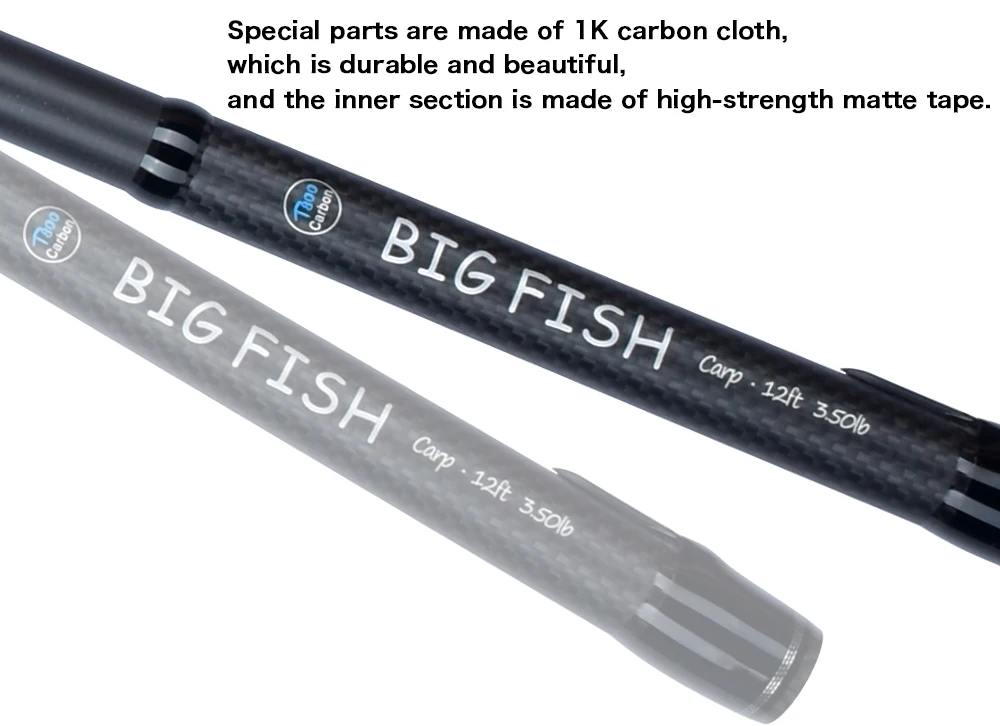 BIUTIFU BIGFISH Carp Surfcasting Fishing Rods 3.0m 3.3m 3.6m 3.9m 4.2m 4.5m T800Carbon 3.5lbs Shore Casting 40-200g Spinning Hard Rock Pole
