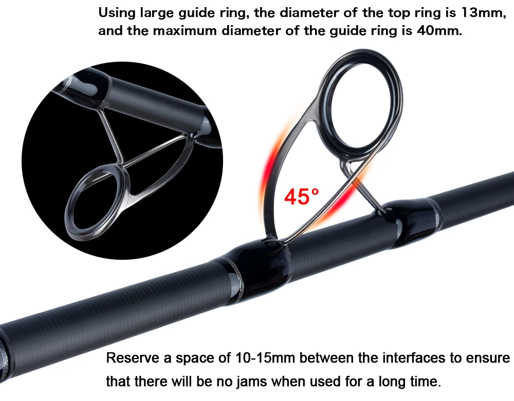 BIUTIFU BIGFISH Carp Surfcasting Fishing Rods 3.0m 3.3m 3.6m 3.9m 4.2m 4.5m T800Carbon 3.5lbs Shore Casting 40-200g Spinning Hard Rock Pole